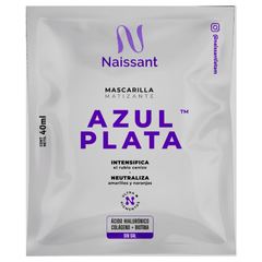 Mascarilla Matizante Azul Plata de Naissant caja de 12 unidades x 40ml