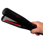 Plancha Professional Therapy Styler Negra Con Infrarojo