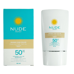 Protector Solar Nude Facial Con Color Spf 50 50ml