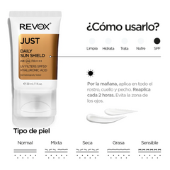 Revox B77 Just Daily Sun Shield Protector Solar Diario 30mL