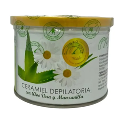 Cera Miel Depilatoria Aloe Vera Y Manzanilla Oro 500g