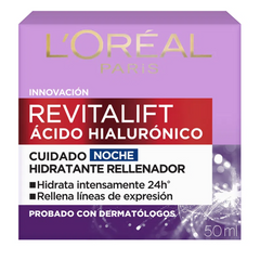 Crema de Noche L'Oréal Paris Revitalift Ácido Hialurónico Rellenador 50ml