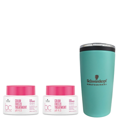 Duo Mascarilla Schwarzkopf Color Freeze 200 mL+ Obsequio Termo