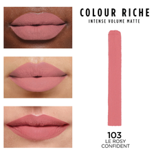 Labial L'Oréal Paris Color Riche Intense Volume Matte 103 Le Rosy Confident