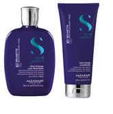 Kit Anti-Orange Shampoo + Acondicionador Alfaparf Brunette Semi Di Lino