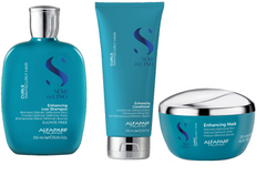 Kit Shampoo + Acondicionador + Mascarilla Curl Alfaparf Rizos Semi Di Lino