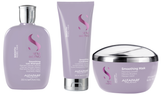 Kit Shampoo + Acondicionador + Mascarilla Smooth Alfaparf Semi Di Lino