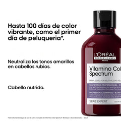 Shampoo Vitamino Color Spectrum Neutralizador de Tonos Amarillos LOréal Professionnel 300mL