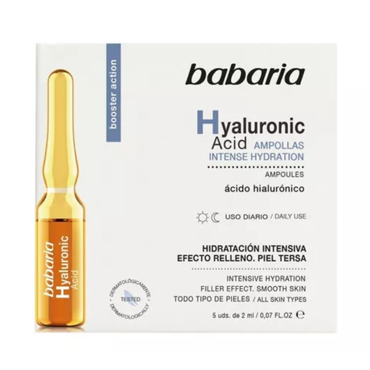 Ampolletas Hidratación Intensa Babaria Hyaluronic Acid 5x2ml