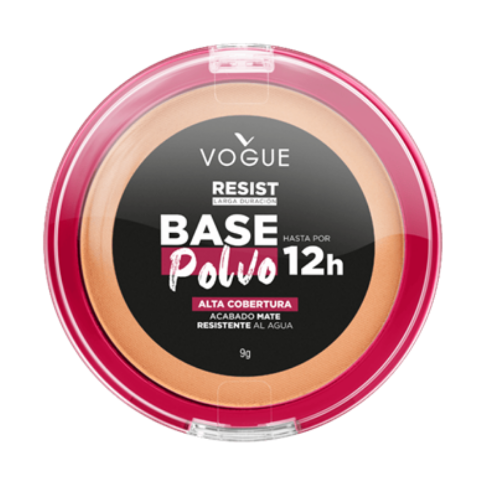 Base Polvo Resist Bronce 2 En 1 De Vogue 9g