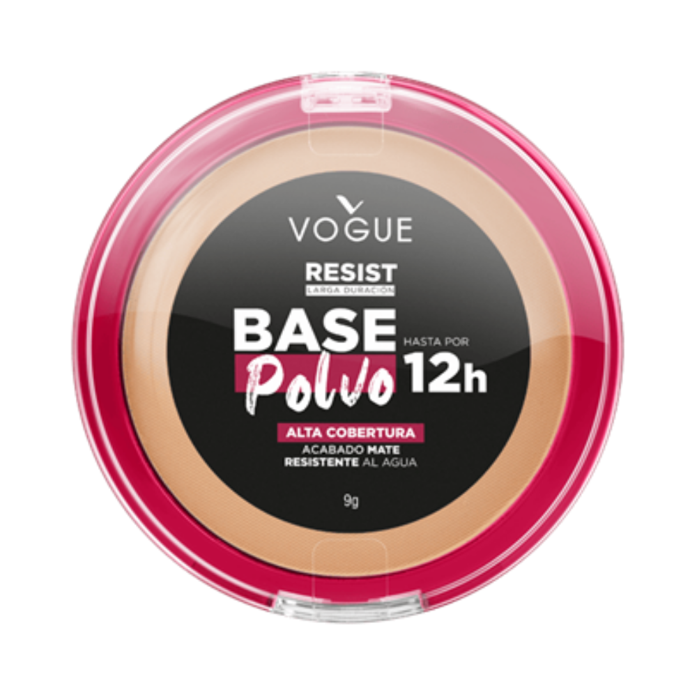 Base Polvo Resist Avellana 2 En 1 De Vogue 9g