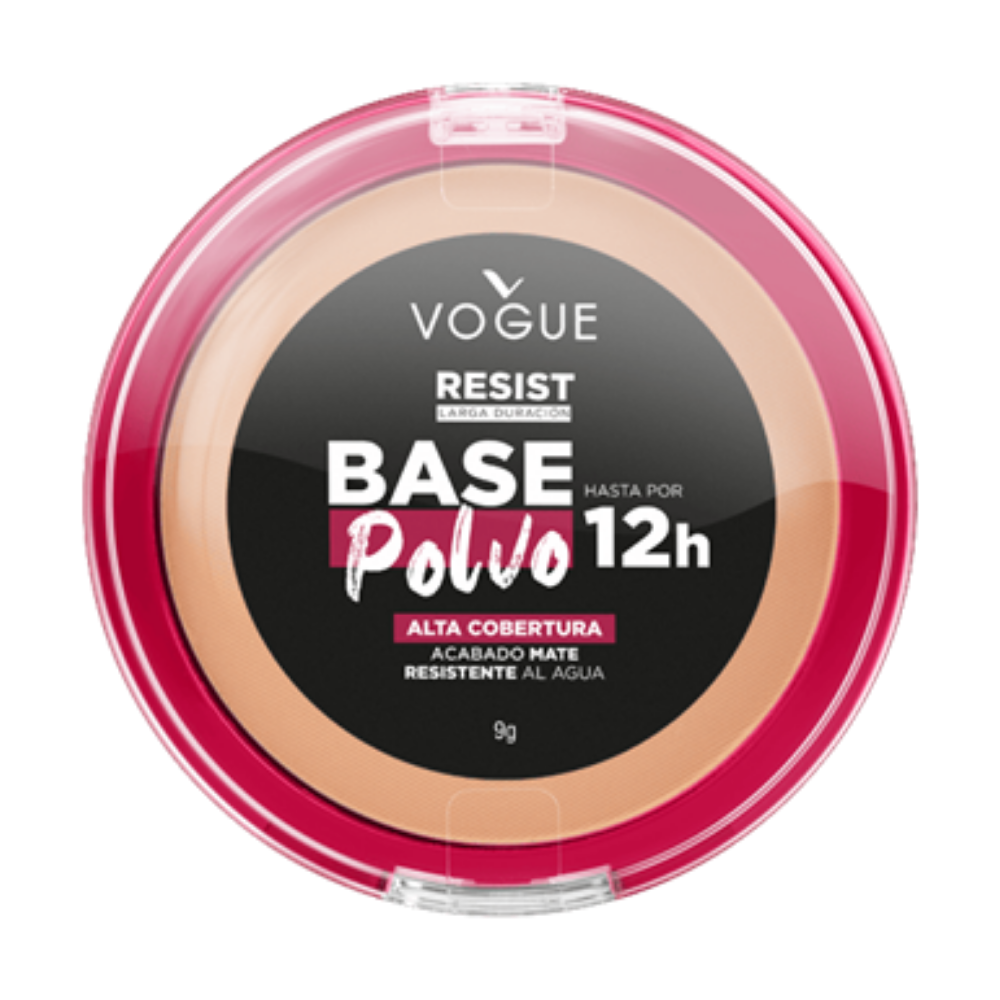 Base Polvo Resist Natural 2 En 1 De Vogue 9g
