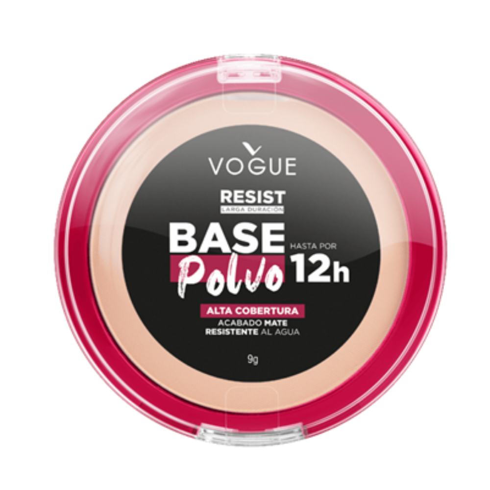 Base Polvo Resist Petalo 2 En 1 De Vogue 9g