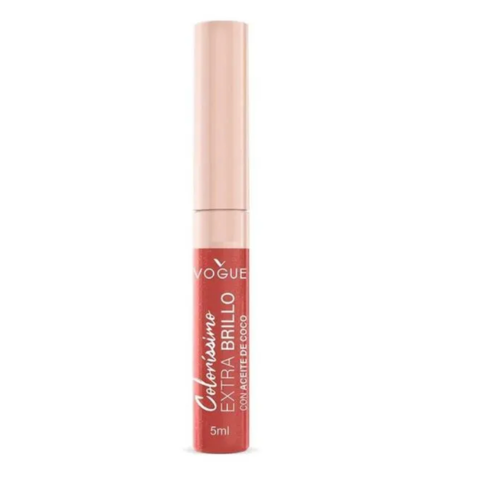 Labial Vogue Coloríssimo Extra Brillo en el tono Rose 5mL