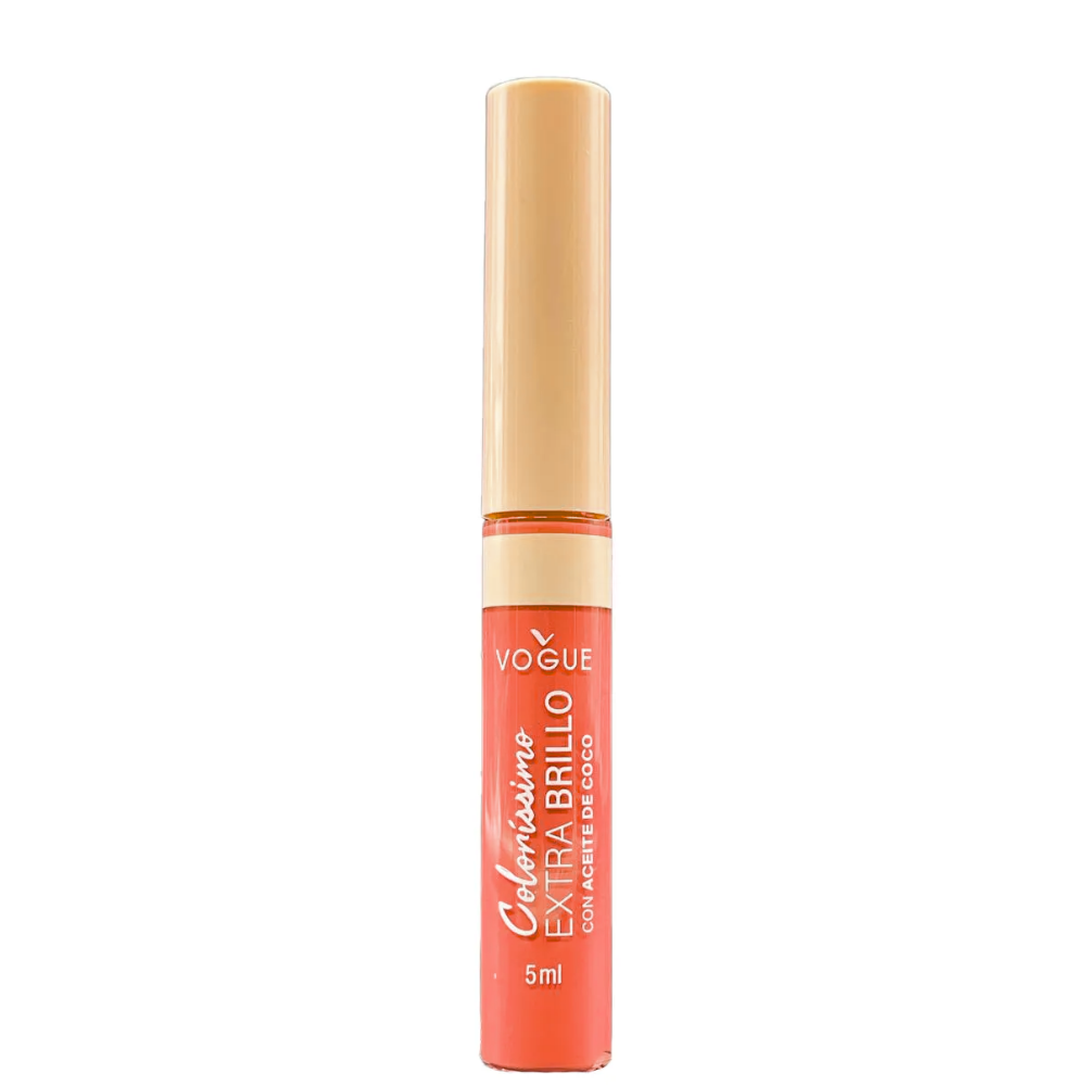 Labial Vogue Coloríssimo Extra Brillo en el tono Tropical 5mL