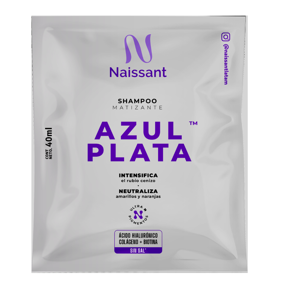 Shampoo Matizante Naissant Azul Plata 40ml
