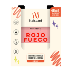Mascarilla Matizante Rojo Fuego de Naissant caja de 12 unidades x 40ml
