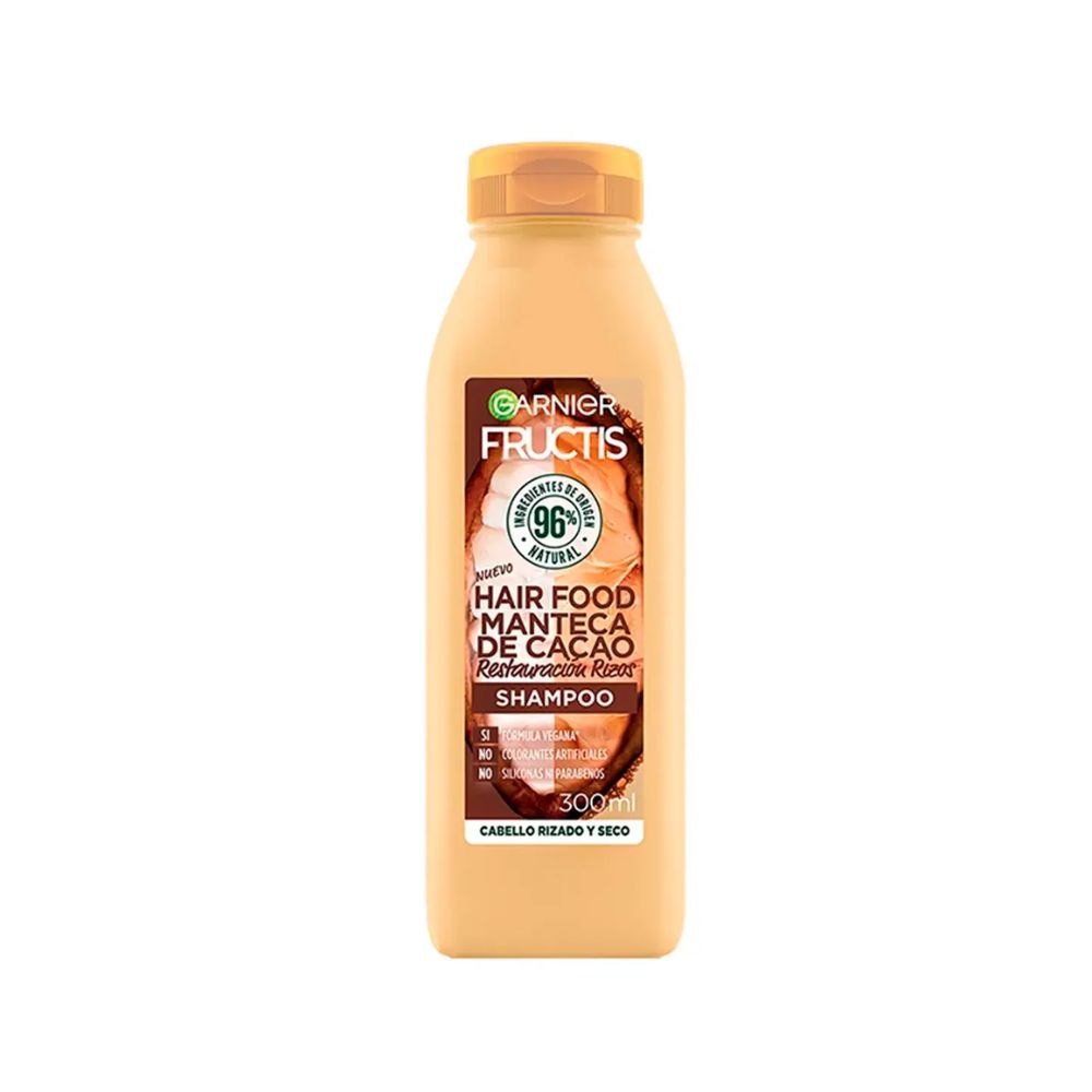 Restauracion De Rizos Hair Food Manteca De Cacao Shampoo Garnier Fructis 300ML