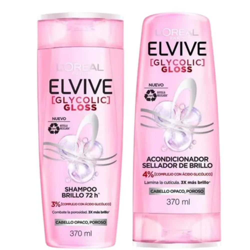 Kit LOréal Elvive Shampoo + Acondicionador Gloss
