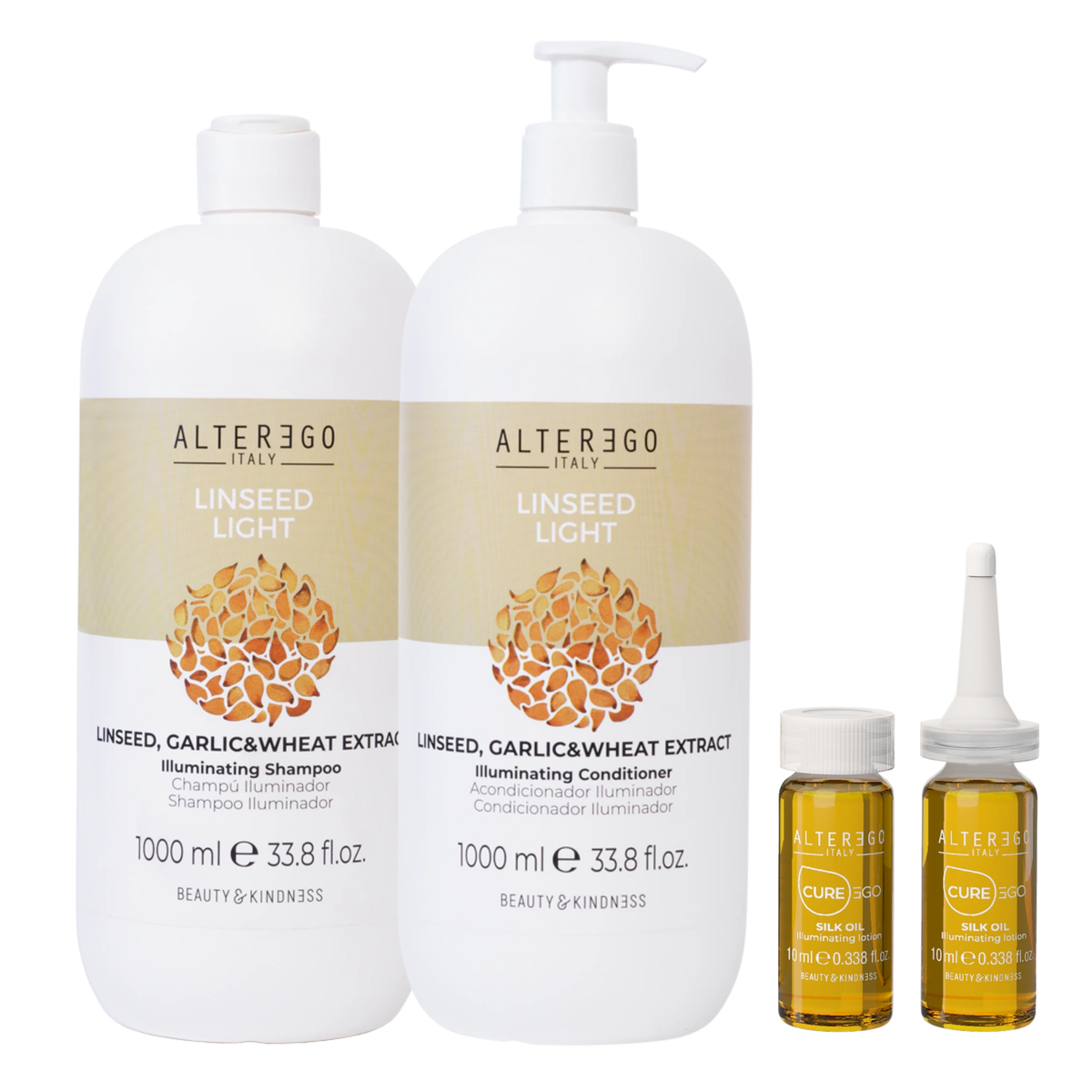 COMBO ESPECIAL Alter Ego Sh+Mask Linseed Light 1000ML(+ OBSEQUIO)