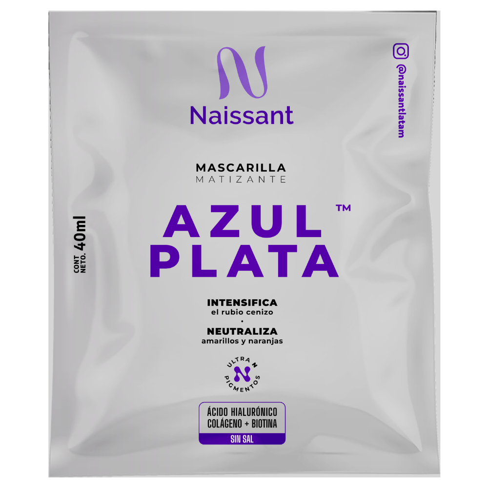 Mascarilla Matizante Azul Plata de Naissant 40mL