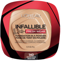 Polvo Compacto L'Oréal Paris Infallible 24H Fresh Wear en el tono 140 Golden Beige 9g