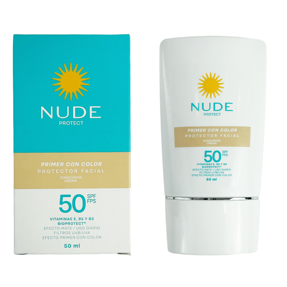 Protector Solar Nude Facial Con Color Spf 50 50ml