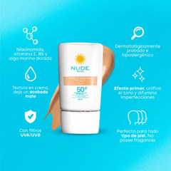 Protector Solar Nude Facial Con Color Spf 50 50ml