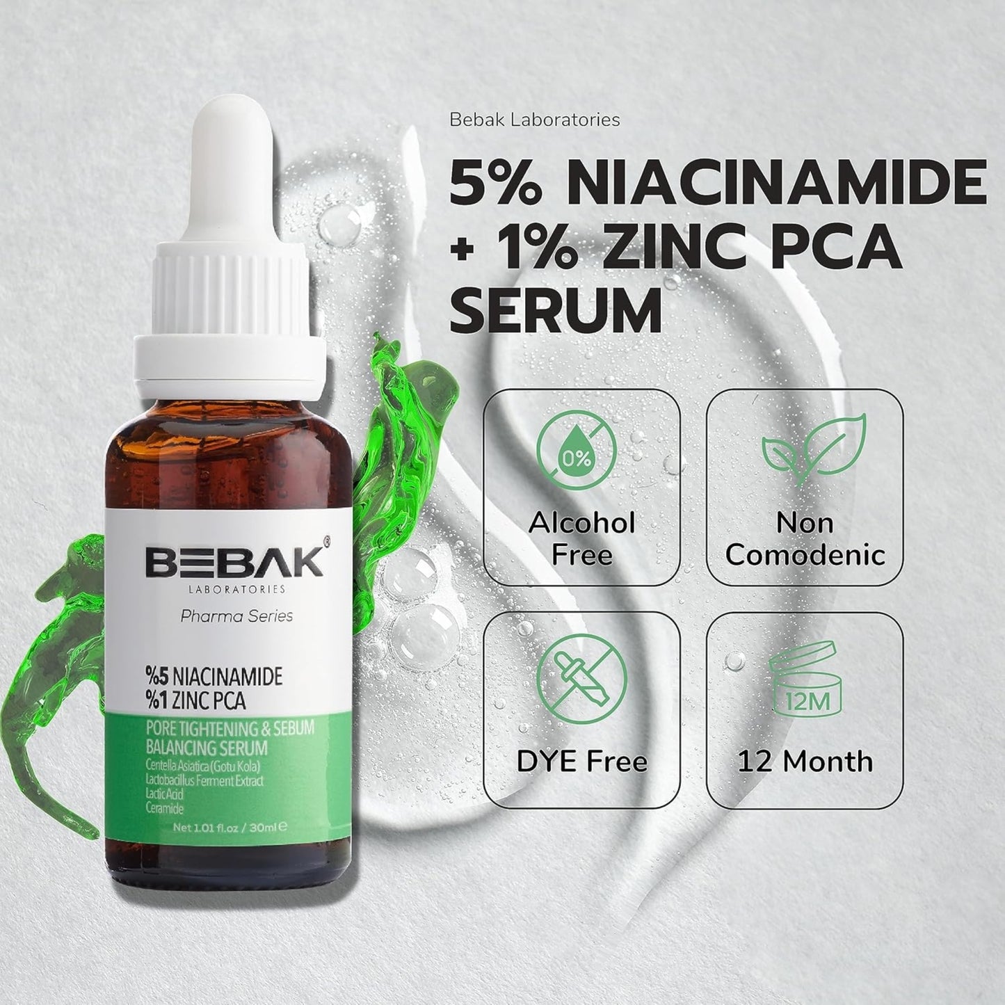 Sérum Facial Bebak Balancing Pharma Series Pore Tightening & Sebum 30ml