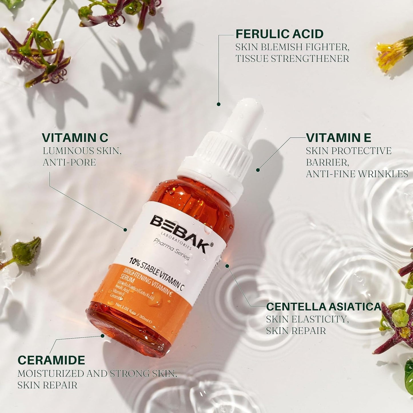 Serum Facial Bebak Vitamina C Pharma Series Brightening 30ml