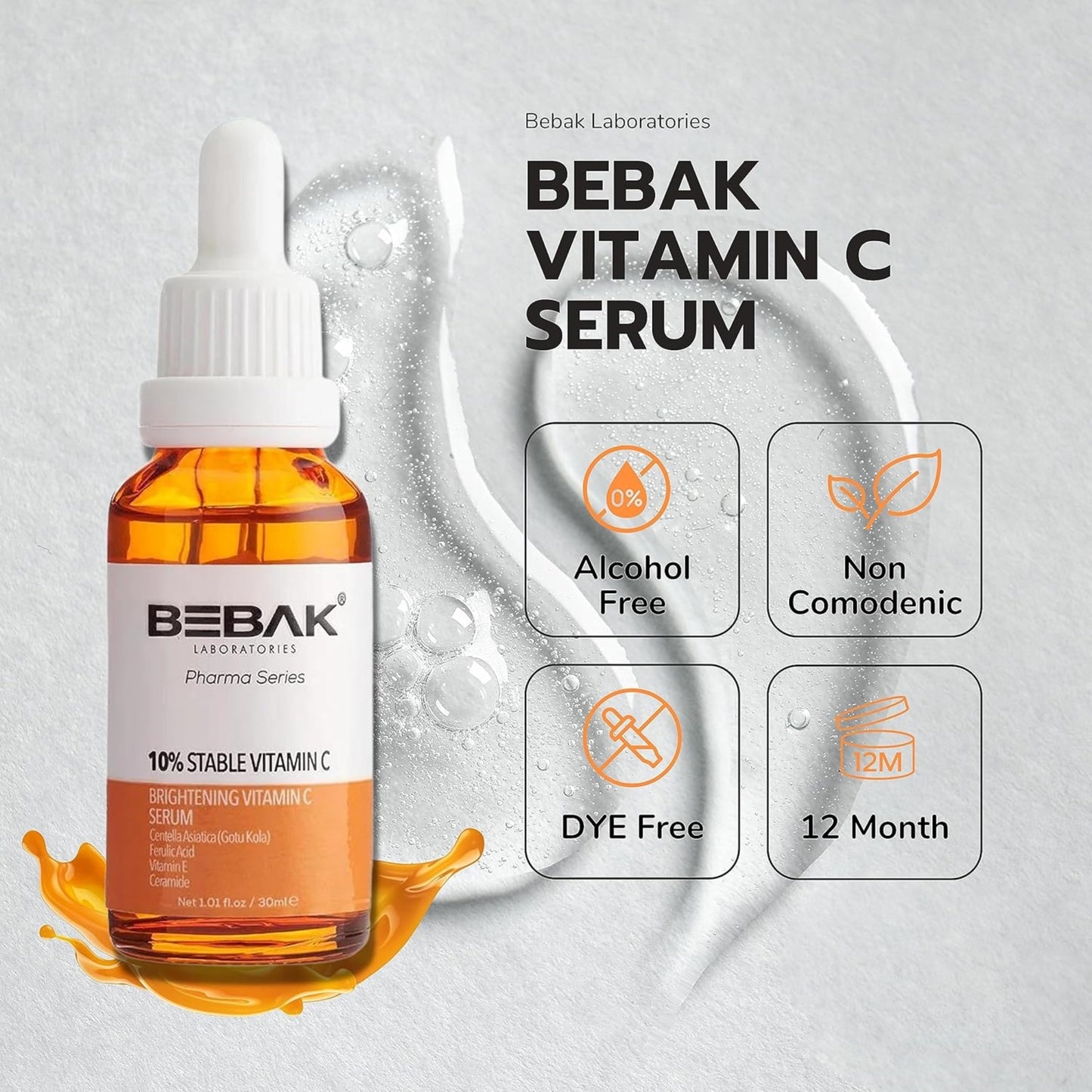 Serum Facial Bebak Vitamina C Pharma Series Brightening 30ml