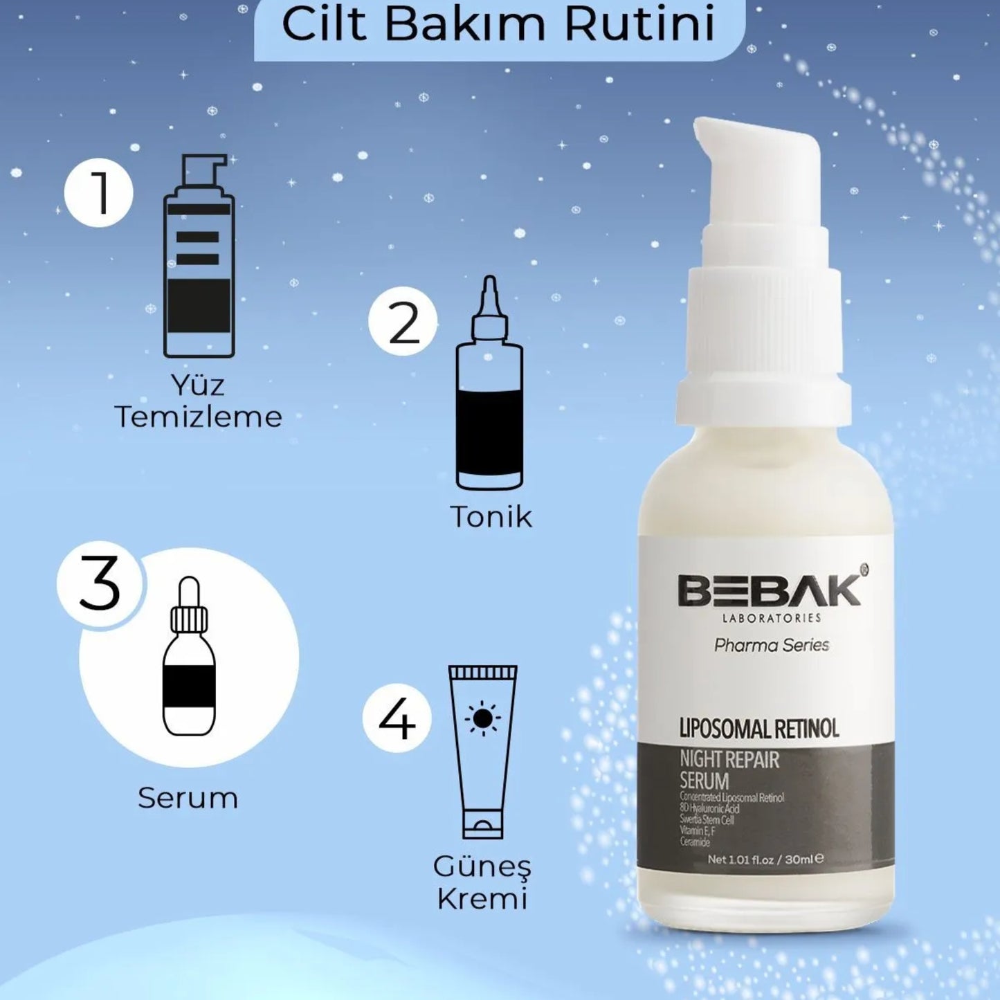 Sérum Facial Bebak Night Repair Pharma Series 30ml