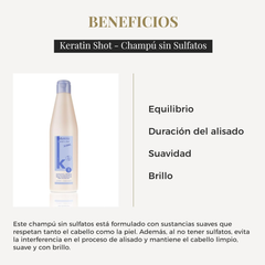 Shampoo Salerm Keratin Shot Mantenimiento 500ml