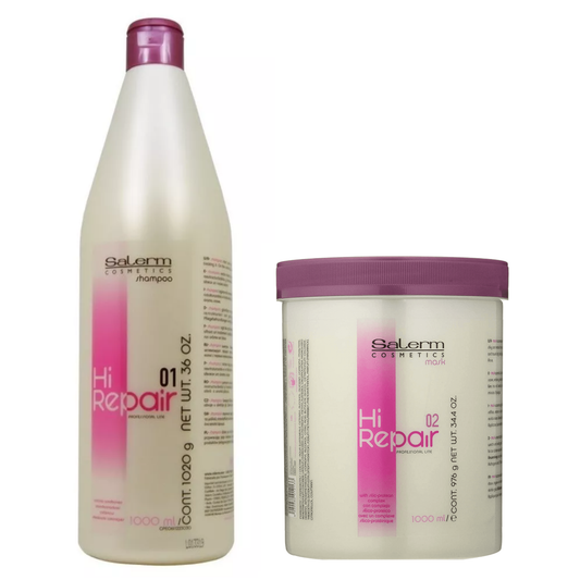 Shampoo + Mascarilla Salerm Hi Repair 1L