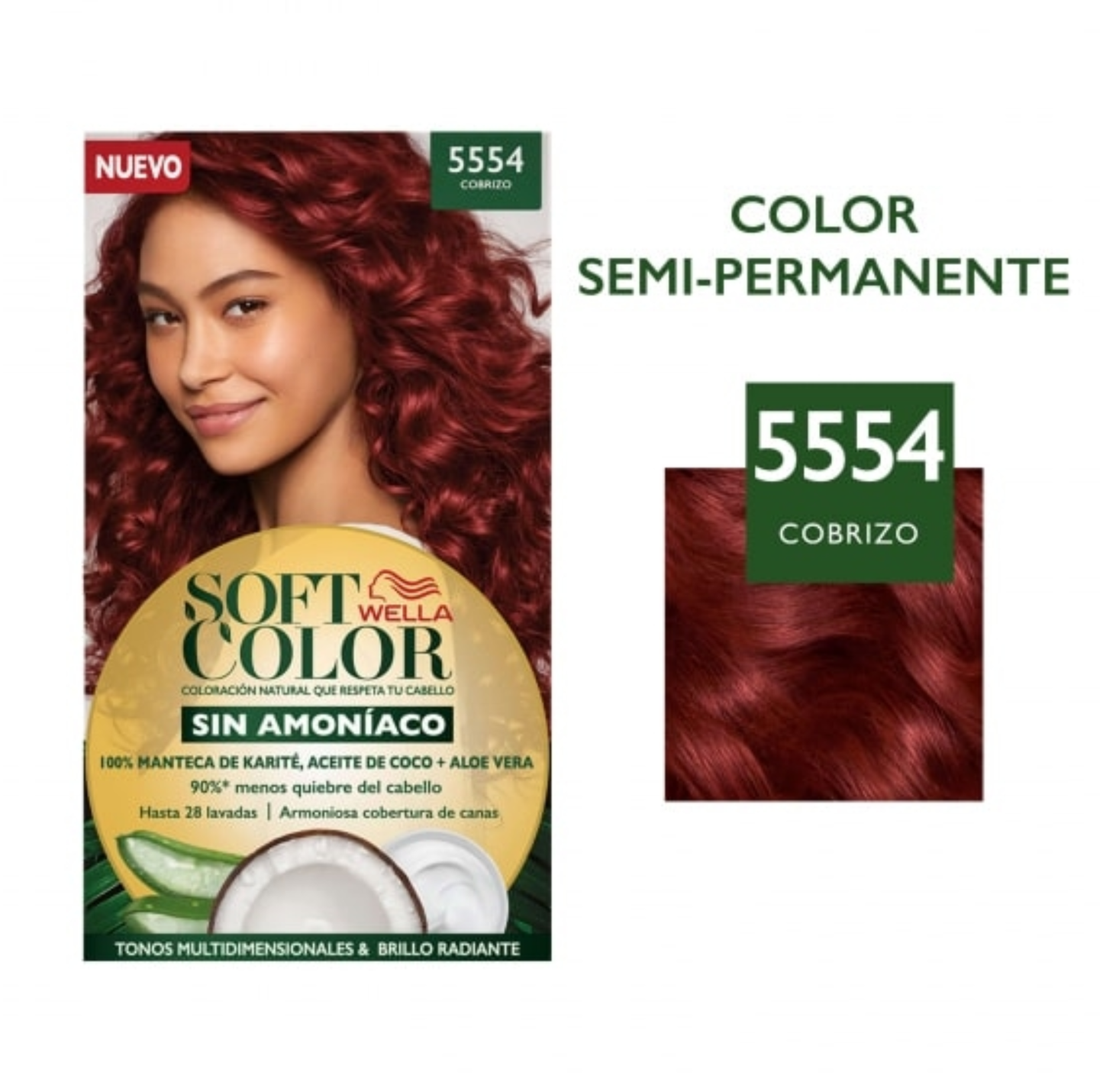 Tinte Wella Soft Color Sin Amoniaco  5554 - Cobrizo