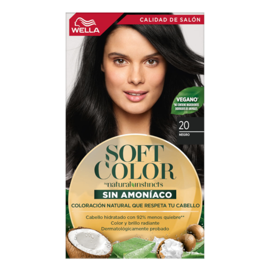 Tinte Wella Soft Color Sin Amoniaco  20 - Negro