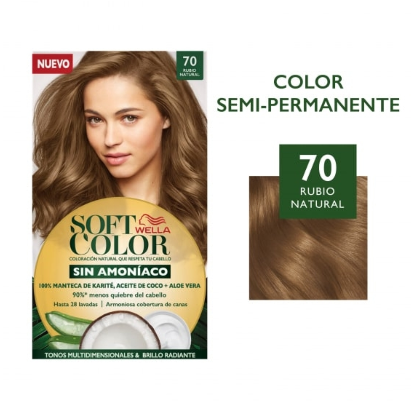 Tinte Wella Soft Color Sin Amoniaco  70 - Rubio Natural