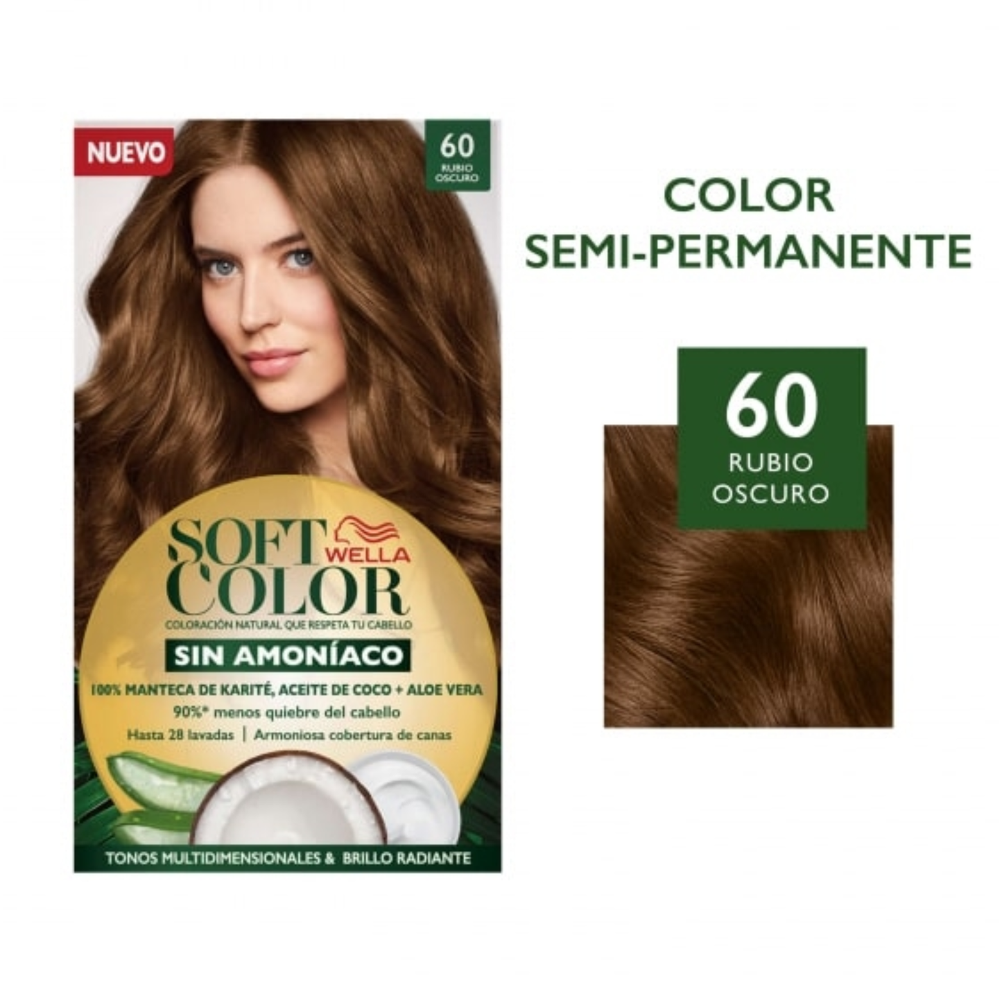 Tinte Wella Soft Color Sin Amoniaco  60 - Rubio Oscuro