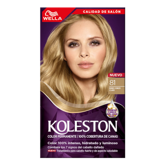 Tinte Wella Koleston 50ml  81 - Rubio Cenizo Claro