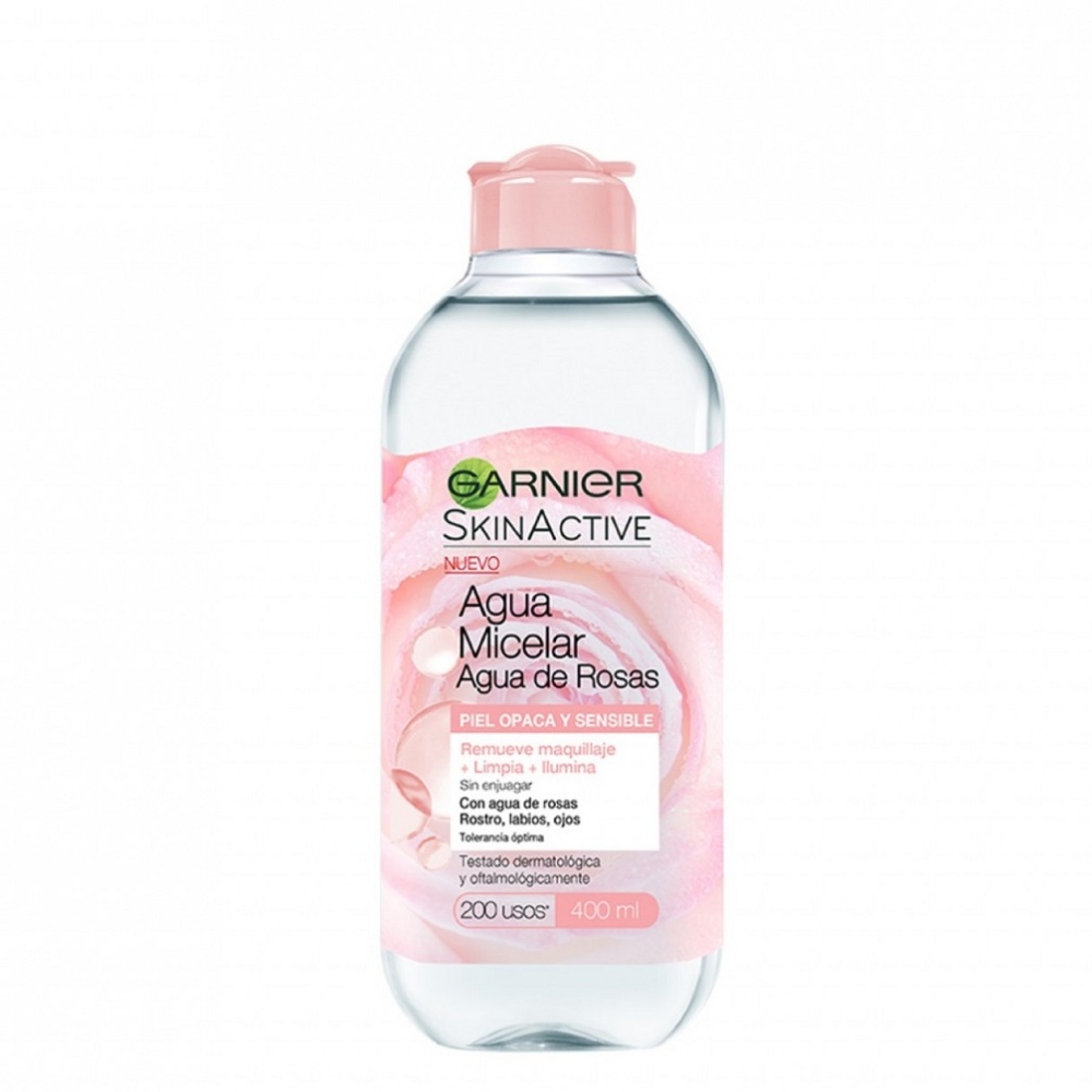 Agua Micelar con Agua de Rosas de Garnier 400mL