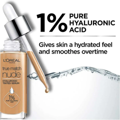 Base True Match Nude Hyaluronic LOréal Paris Tinted Serum - Tono 3-4 Light Medium Pale 30mL