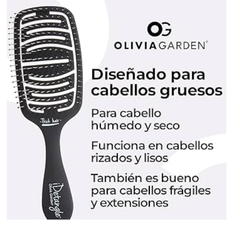 Cepillo Cabello Grueso Olivia Garden Detangle Thick Hair Negro