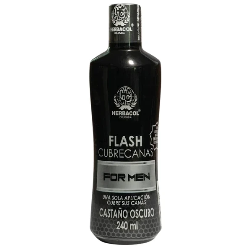 Flash Cubre Canas Herbacol For Men Castaño Oscuro 240mL