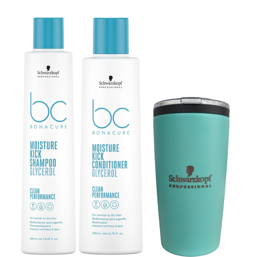 Kit Shampoo + Acondicionador Schwarzkopf Moisture Kick Glycerol  + Termo