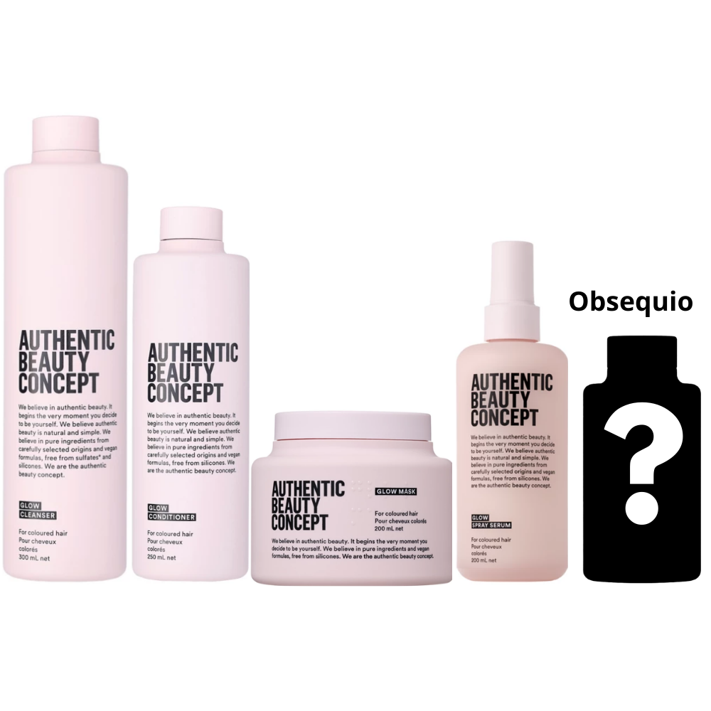 Kit Authentic Beauty Concept Glow Sh+ Acond + mask + Spray  + Obsequio