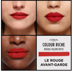 Labial L'Oréal Paris Color Riche Intense Volume Matte 203 Le Rouge Avant-Garden