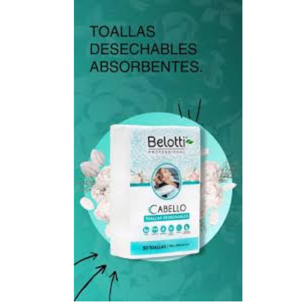 Toallas Desechables Para El Cabello Belotti Profesional
