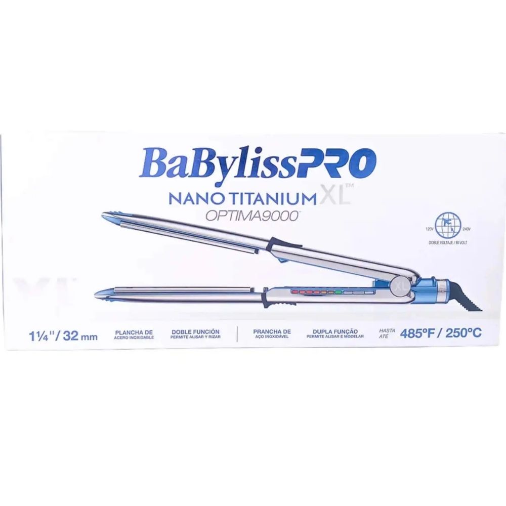 Plancha Babylisspro Xl Nano Titanium 9000 1 1/4 32mm