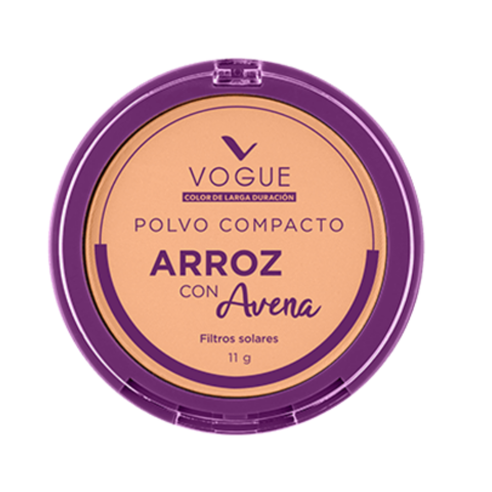 Polvo Compacto Vogue De Arroz Almendra 11g