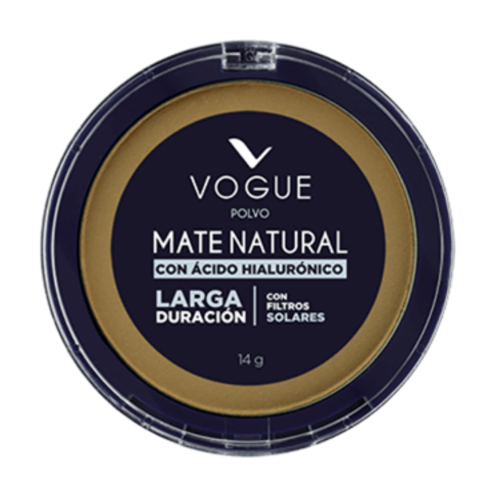 Polvo Compacto Vogue Mate Natural Tono Arena 14gr